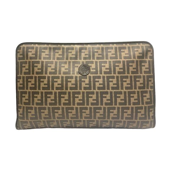 ❤️SOLD❤️FENDI Vintage Classic Double FF Zucca Motif Print Portfolio Bag - Picture 1 of 11